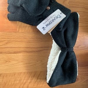 Bearpaw Fluffy Headband and matching Gloves set